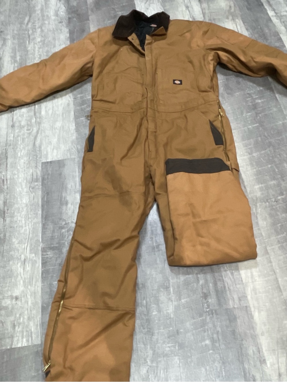 Dickies Mens Duck Brown Insulated Coveralls - Size XL